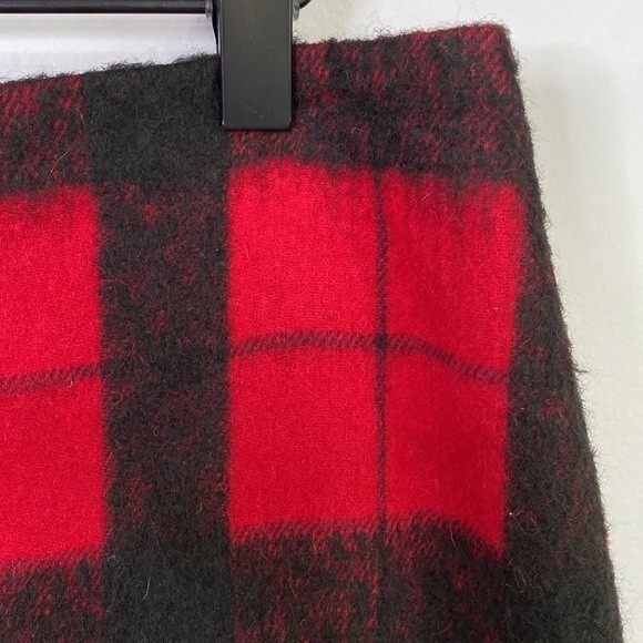 Talbots Wool Blend Buffalo Plaid Window Pane Pencil Skirt Lined Back Slit Warm - Picture 2 of 15